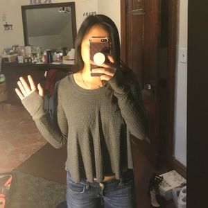 Long Sleeve Waffle Top